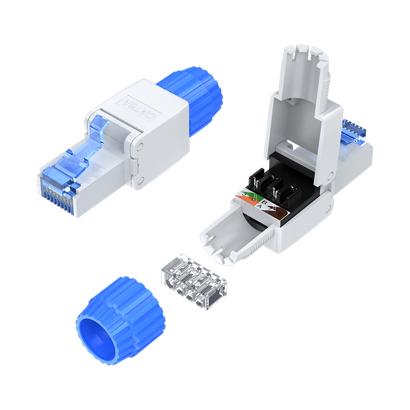 CMRJ6A01 超六類免壓水晶頭 工程級CAT6A服務器RJ45萬兆網(wǎng)絡(luò)免打網(wǎng)線水晶頭 單個裝